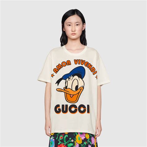 gucci donald duck t shirt fake|gucci shirt checker.